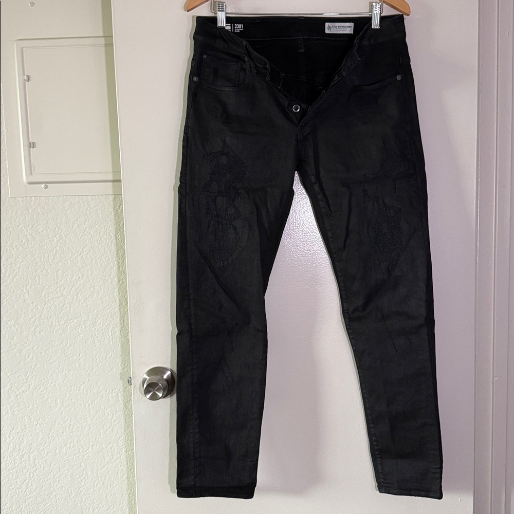G-Star Restored Denim in Black 3301 slim 32 x 32